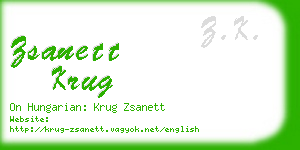 zsanett krug business card